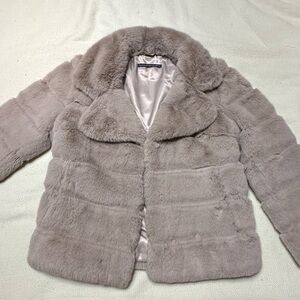 Women's Faux Fur Jacket - Taupe Sz M